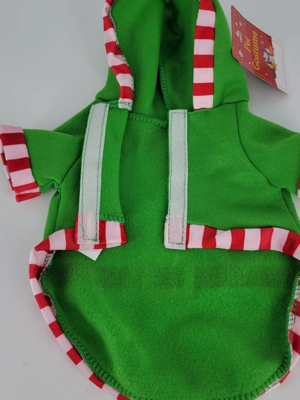Best Brands Elf Pet Costume Hooded Green Red White Size XSmall